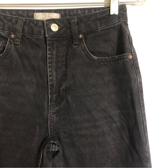 We The Free People Dakota Straight Leg Jeans Sz 25 High Rise Vintage Black Denim - Picture 5 of 14